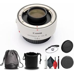 موسع Canon RF 1.4X (4113C002) + حقيبة العدسة + حافظة الغطاء + مجموعة التنظيف + المزيد (متجدد) in Saudi Arabia