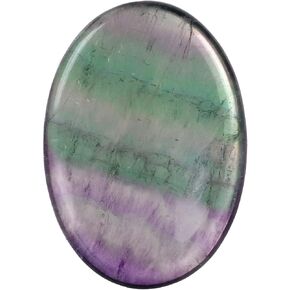 Amogeeli 2pcs Oval Thumb Worry Crystal for Stress and Anxiety, Polished Palm Pocket Stone for Meditation, Hematite, 1.34 Inches
