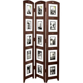 nexxt Triple Panel Standing Floor Screen and Frame, 33 by 64.5-Inch, Holds 15-5 by 7-inch Photos, Cairo
