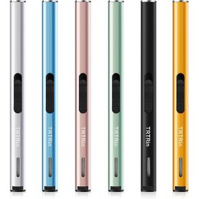 TRTRin 7.68-inch refillable lighters, 6 Pack Refillable Butane Lighter, with Fuel Visible Window, Adjustable Flame Long Lighter for BBQ Camping Durable BBQ Lighters, 6 Colors (Butane Not Included). in Kuwait