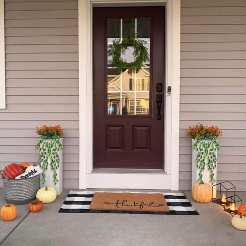 Ollain Artificial Flowers Vine Garland 4pcs Bush Fake Hops Flower Stems Artificial Hanging Plants in Frosted Green for Indoor Outdoor Festive Wedding Party Home Office Decoration in Kuwait