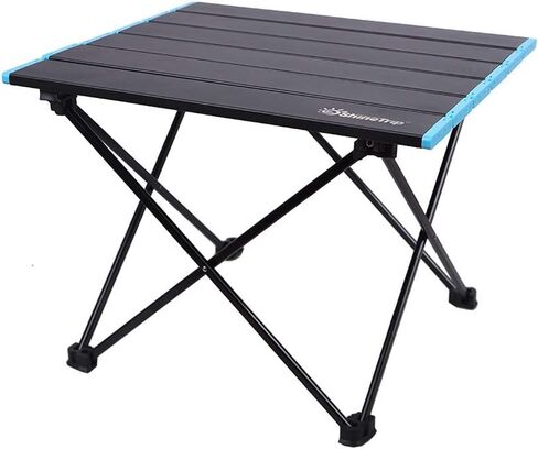 طاولة تخييم محمولة قابلة للطي من AOUTACC، طاولة تخييم خفيفة الوزن وقابلة للطي وقابلة للطي من الألومنيوم مع حقيبة حمل للنزهة والطهي والتخييم ومهرجان الشاطئ (أسود) in Kuwait