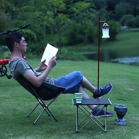 طاولة تخييم محمولة قابلة للطي من AOUTACC، طاولة تخييم خفيفة الوزن وقابلة للطي وقابلة للطي من الألومنيوم مع حقيبة حمل للنزهة والطهي والتخييم ومهرجان الشاطئ (أسود) in Kuwait