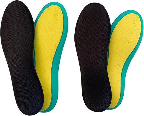 زوجان من النعال الداخلية المصنوعة من إسفنج الذاكرة، بطانة حذاء تمنع الرائحة للرجال والنساء والأطفال، نعال داخلية مسامية لأحذية العمل وأحذية الجري مع وسادة رائعة وامتصاص الصدمات (الرجال 10-11) in Kuwait