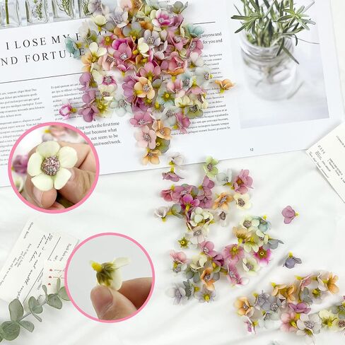 AHSONLUF 200 Pieces Mini Fake Flower Heads Small Artificial Multicolor Daisy Flower Heads, Silk Daisy Fake Flower Heads for Crafts in Saudi Arabia
