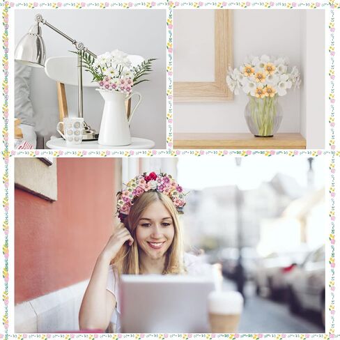 AHSONLUF 200 Pieces Mini Fake Flower Heads Small Artificial Multicolor Daisy Flower Heads, Silk Daisy Fake Flower Heads for Crafts in Saudi Arabia