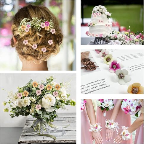 AHSONLUF 200 Pieces Mini Fake Flower Heads Small Artificial Multicolor Daisy Flower Heads, Silk Daisy Fake Flower Heads for Crafts in Saudi Arabia