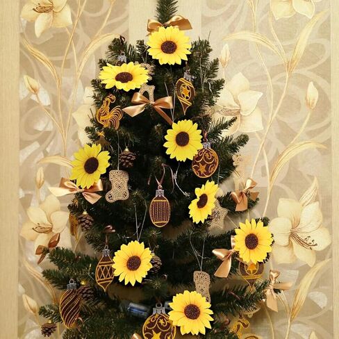 Levana.m 50pcs رؤوس عباد الشمس وهمية، 3.94 بوصة عباد الشمس الزهور الاصطناعية الحرير الأصفر عباد الشمس ديكور DIY بها بنفسك حفل زفاف الطفل دش الزفاف دش ديكورات المنزل in Kuwait