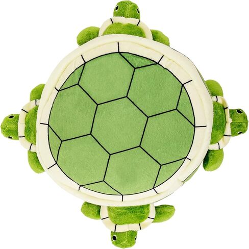 Hollypet Hide and Seek Squeaky Dog Toy, Designed Interactive Puzzle Plush Stuffed Puppy Toy, Tortoise (Shell + 5 Tortoises) in Kuwait