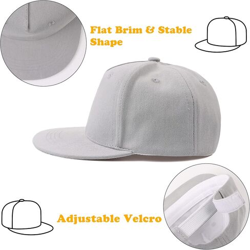 Peecabe Toddler Baseball Hat Novelty Boy Girl Sun Cap Flat Brim Kid Baseball Hats 6M-8Y in Saudi Arabia