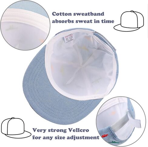 Peecabe Toddler Baseball Hat Novelty Boy Girl Sun Cap Flat Brim Kid Baseball Hats 6M-8Y in Saudi Arabia