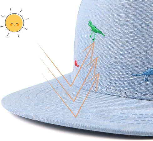 Peecabe Toddler Baseball Hat Novelty Boy Girl Sun Cap Flat Brim Kid Baseball Hats 6M-8Y in Saudi Arabia