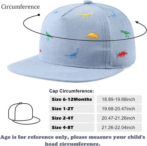 Peecabe Toddler Baseball Hat Novelty Boy Girl Sun Cap Flat Brim Kid Baseball Hats 6M-8Y in Saudi Arabia