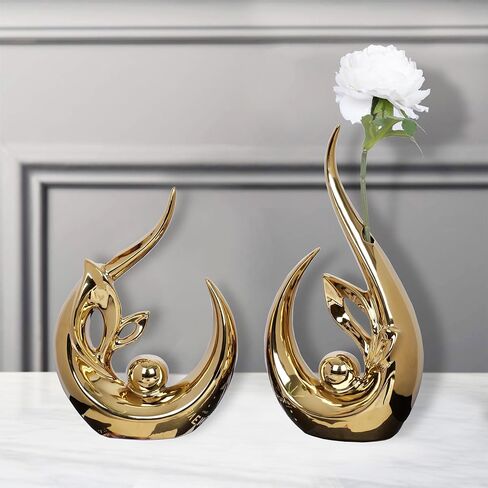 قطعتان من ديكور المنزل باللون البرتقالي، تمثال سيراميك حديث تجريدي، ديكور منتصف القرن، قطع مركزية للطاولات، منحوتات تجريدية، ديكورات طاولة القهوة لغرفة المعيشة، رف غرفة الطعام، المطبخ in Kuwait