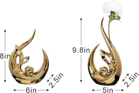 قطعتان من ديكور المنزل باللون البرتقالي، تمثال سيراميك حديث تجريدي، ديكور منتصف القرن، قطع مركزية للطاولات، منحوتات تجريدية، ديكورات طاولة القهوة لغرفة المعيشة، رف غرفة الطعام، المطبخ in Kuwait
