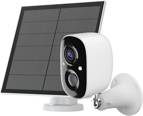 كاميرا IP لاسلكية للأمان في الهواء الطلق مع أضواء كاشفة وصفارة إنذار ولوحة شمسية، كاميرا واي فاي تعمل بالبطارية 5200 مللي أمبير في الساعة لأمن المنزل، رؤية ليلية ملونة، اكتشاف الذكاء الاصطناعي، محادثة ثنائية الاتجاه، SD/سحابة، Alexa (موديل CG6) in Kuwait