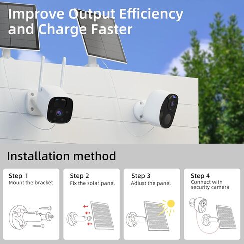 كاميرا IP لاسلكية للأمان في الهواء الطلق مع أضواء كاشفة وصفارة إنذار ولوحة شمسية، كاميرا واي فاي تعمل بالبطارية 5200 مللي أمبير في الساعة لأمن المنزل، رؤية ليلية ملونة، اكتشاف الذكاء الاصطناعي، محادثة ثنائية الاتجاه، SD/سحابة، Alexa (موديل CG6) in Kuwait