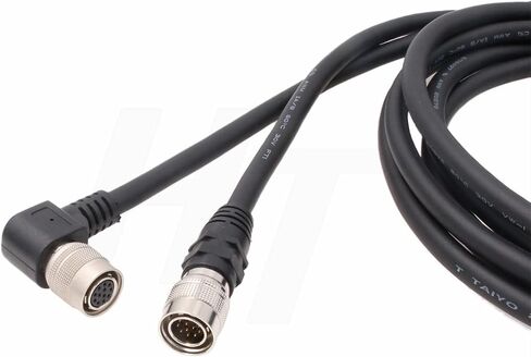 Right Angle 12 Pin Hirose Female to 12 Pin Male CCU Cable for Sony DXC-950 990 XC-HR70 XC-ST50 Panasonic Hitachi Camera Remote Panel 1M in Kuwait