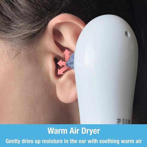 مجفف الأذن الكهربائي وأداة إزالة شمع الأذن لأذن السباح من تيلكير - مزيل مياه تجفيف الأذن القابل لإعادة الشحن للسباحة والاستحمام وأدوات السمع in Kuwait