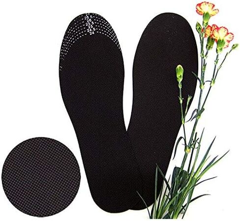 6 أزواج من النعال الداخلية المصنوعة من فحم الخيزران الصحي للرجال والنساء، نعال داخلية من الكربون المنشط التي تزيل الروائح الكريهة وتمتص العرق وتتحكم في الروائح، ويمكن قطع النعال الداخلية (أسود) in Kuwait