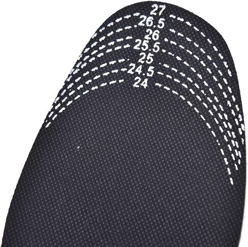 6 أزواج من النعال الداخلية المصنوعة من فحم الخيزران الصحي للرجال والنساء، نعال داخلية من الكربون المنشط التي تزيل الروائح الكريهة وتمتص العرق وتتحكم في الروائح، ويمكن قطع النعال الداخلية (أسود) in Kuwait