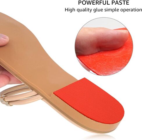 Beautulip Non-Skid Pads for Shoes Noise Reduction Self-Adhesive Slip Resistant Sole Stick Protector Pack of 6 (Red)… in Kuwait