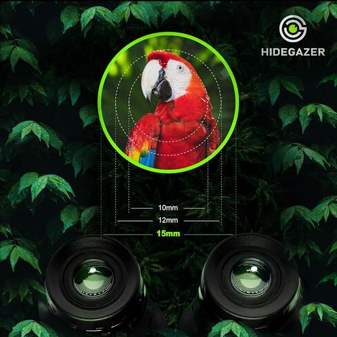 HIDEGAZER 10x25 High Powered Binoculars for Adults and Kids - Easy Focus Compact Binoculars for Bird Watching - Large View Binoculars with Low Light Vision for Travel,Camping,Hunting,Hiking,Outdoor in Kuwait