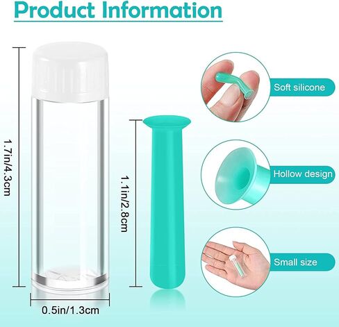 4 Pcs Silicone Contact Lens Inserter Contact Lens Remover Daily Contact Remover Hard Lenses Remover Portable Travel Lens Remover Lens Suction Holder for Home Travel Outdoor Exercise (Green) in Kuwait