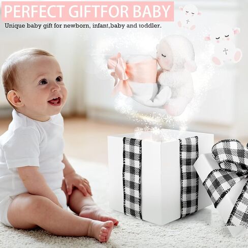 Kinlop Baptism Gifts for Baby Girl Boys Lamb Security Blankets Baptism Lamb with Christian Cross Soft Bedtime Newborn Toy(Pink) in Saudi Arabia