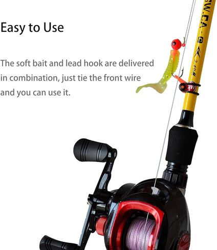 مجموعة طعوم صيد ناعمة مكونة من 17 قطعة، مجموعة خطافات راس كرابي جيغز من البلاستيك الناعم، طعم ذيل دودي، طعوم انبوبية رائحة، طعوم عيون ثلاثية الابعاد لسمك السلمون المرقط والسلمون المرقط والبلوجيل in Kuwait