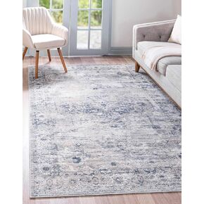 Rugs.com Oregon Collection Rug – 12 Ft Runner Gray Low-Pile Rug Perfect for Hallways, Entryways in Kuwait