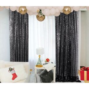 ShinyBeauty Sequin Backdrop 4x10ft Silver Sequin Curtains 2 Panels Wedding Drapes Glitter Backdrop Curtains for Parties Photography Background (4FTx10FTx2PC, Silver) in Saudi Arabia