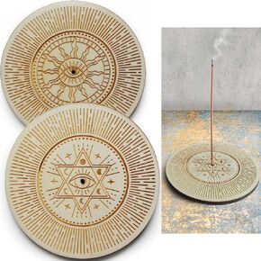 2 حزمة حامل عصا البخور السداسية عيون الشمس حامل البخور التأمل حامل البخور الخشبي للعصي هدايا التأمل هدايا ساحرة للديكور الروحي علم التنجيم ديكور بوهو باغان رمز الجمالية. in Kuwait