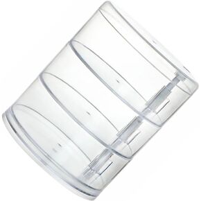 jojofuny 2 pcs Cosmetics Capacity Multi Makeup Multi-layer Make Tools White Vanity Jewelry Container Transparent Tabletop Layers Rings Cosmetic Large Layer Decorative Clear Rotatable
