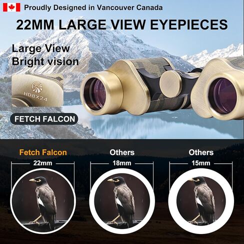 Fetch Falcon Full Metal Body FMC BAK4 HD 8x24 Binoculars(Third Generation High-Powered, Water-resistance, and Portable) Ideal for Camping, Hunting, Tourism, and Mountain Climbing (Navy Blue) in Saudi Arabia