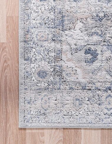 Rugs.com Oregon Collection Rug – 12 Ft Runner Gray Low-Pile Rug Perfect for Hallways, Entryways in Saudi Arabia