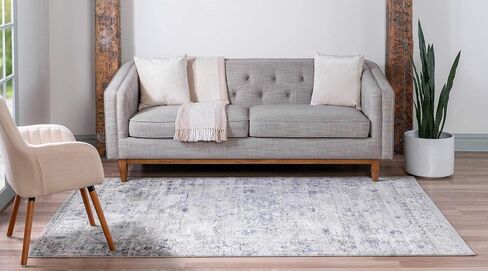 Rugs.com Oregon Collection Rug – 12 Ft Runner Gray Low-Pile Rug Perfect for Hallways, Entryways in Saudi Arabia