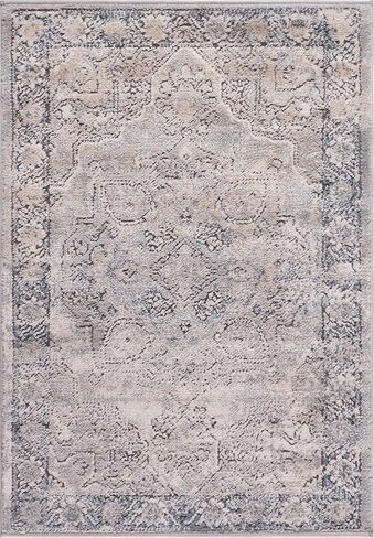 Rugs.com Oregon Collection Rug – 12 Ft Runner Gray Low-Pile Rug Perfect for Hallways, Entryways in Saudi Arabia