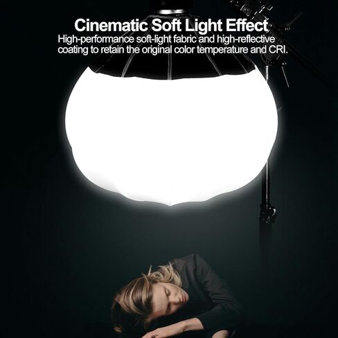 EMART 26"/65cm Lantern Softbox One Step Quick Release, 360° Light Diffuser,Professional Photography Soft Light Modifier Compatible with Video Light,Bowens Mount Light for Recording,Portraits,Live in Kuwait
