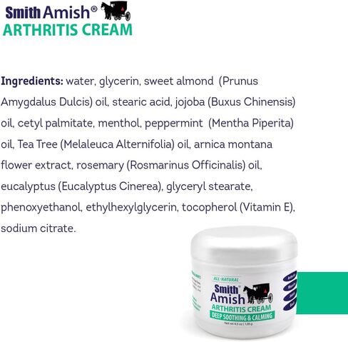 Smith Amish Arthritis Cream. Soothing and Cooling. 4.5 oz jar in Saudi Arabia
