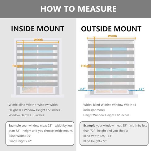 ستائر AOSKY Zebra للنوافذ، ظلال دوارة لاسلكية للمنزل، ظلال نوافذ مجانية، طبقة مزدوجة للتحكم في الإضاءة ليلاً ونهارًا، سهلة التركيب (36 بوصة عرض × 72 بوصة ارتفاع، أبيض) in Kuwait