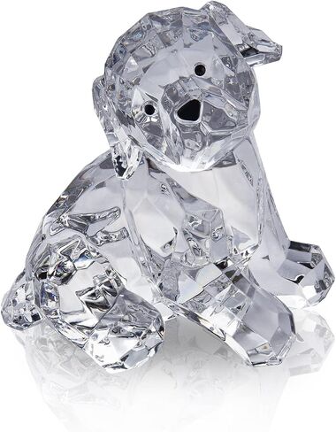 DANRECIN 3.12 Inch Clear Lab Puppy Dog Figurines Collectibles Labrador Retriever Statue Acrylic Dog Pet Sculpture Home Decor Not Crystal (B) in Saudi Arabia