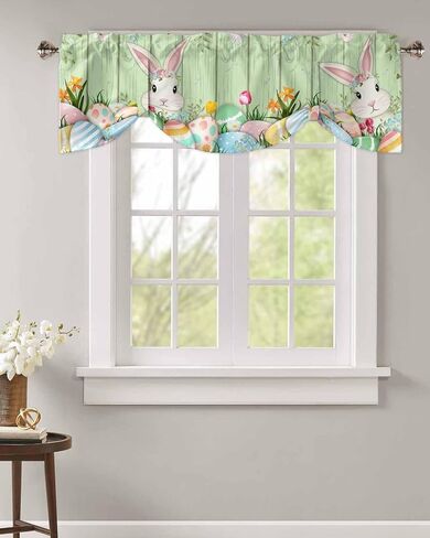 Rod Pocket Window Valances Idyllic Purple Lavender Flowers Kitchen Short Curtain Valance Windows Treatment Drapes,Bedroom Bathroom Living Room Decor Country Floral Blooming in Saudi Arabia