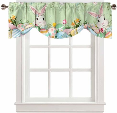 Rod Pocket Window Valances Idyllic Purple Lavender Flowers Kitchen Short Curtain Valance Windows Treatment Drapes,Bedroom Bathroom Living Room Decor Country Floral Blooming in Saudi Arabia