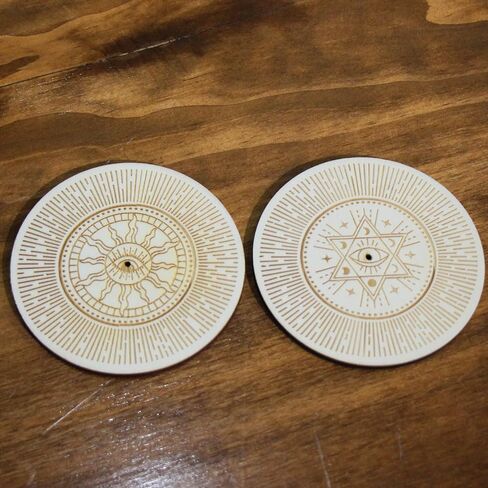 2 حزمة حامل عصا البخور السداسية عيون الشمس حامل البخور التأمل حامل البخور الخشبي للعصي هدايا التأمل هدايا ساحرة للديكور الروحي علم التنجيم ديكور بوهو باغان رمز الجمالية. in Kuwait