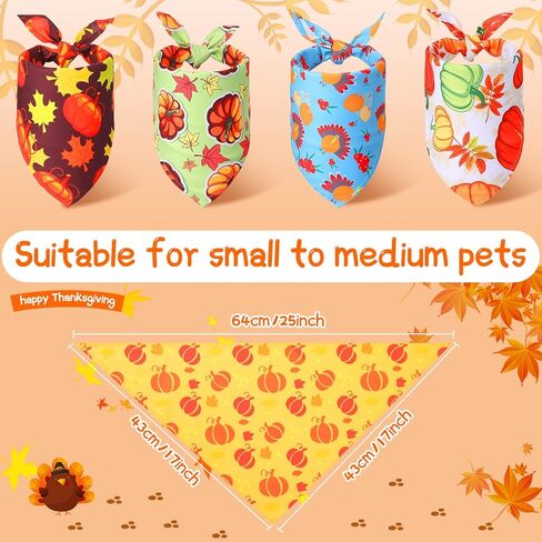40 Pieces Thanksgiving Dog Bandanas Bibs Triangle Dog Scarf Bibs Dog Kerchief Set Dog Bandanas for Thanksgiving Pet Costume Accessories Decoration in Saudi Arabia