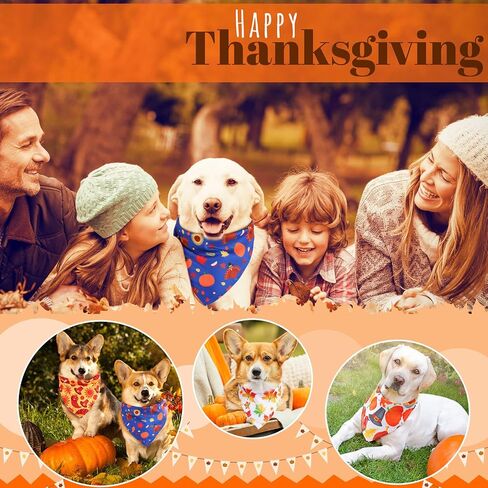 40 Pieces Thanksgiving Dog Bandanas Bibs Triangle Dog Scarf Bibs Dog Kerchief Set Dog Bandanas for Thanksgiving Pet Costume Accessories Decoration in Saudi Arabia