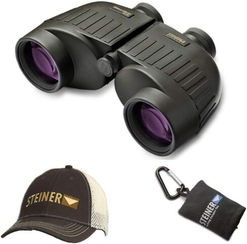 ستينير مجموعة معدات مناظير بحرية عسكرية مقاس 10 × 50 وقبعة وقطعة قماش للتنظيف in Kuwait