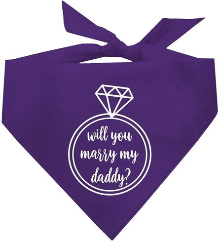 Will You Marry My Daddy? Marriage Proposal Dog Bandana (Black, XS 50) in Saudi Arabia