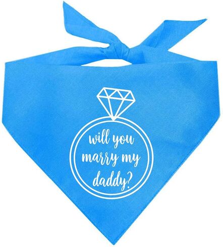 Will You Marry My Daddy? Marriage Proposal Dog Bandana (Black, XS 50) in Saudi Arabia